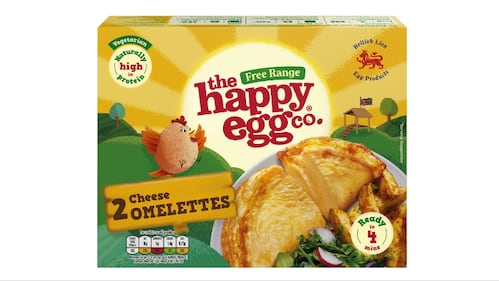 Noble Food's happy egg co. frozen omelette range