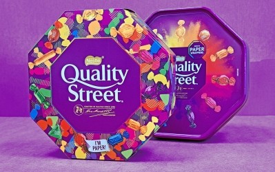 Quality Street will now be available in paper tubs this Christmas. Image: Nestle