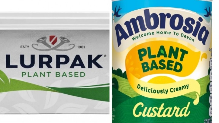 The Lurpak and Ambrosia brands have introduced plant-based alternatives for the first time. Credit: Arla Foods / Premier Foods