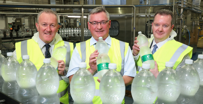 Pictured (L-R) Conor Murphy, Minister for the Economy,  Liam Duffy, Chief Executive and owner, Classic Mineral Water and Kieran Donoghue, CEO of Invest NI.